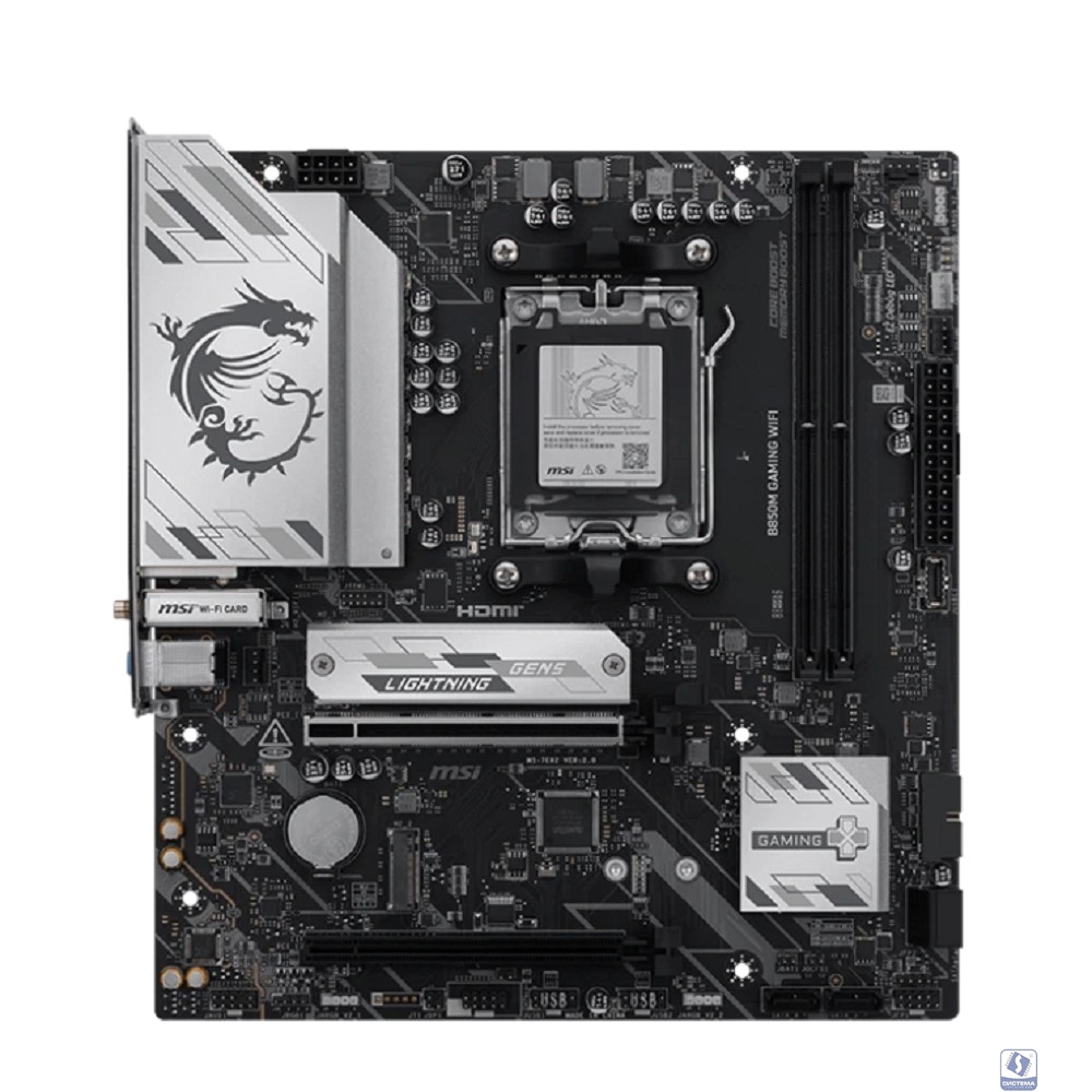 MSI B850M GAMING WIFI SocketAM5 AMD B850 2xDDR5 mATX AC`97 8ch(7.1) 5Gigabit RAID+HDMI+DP