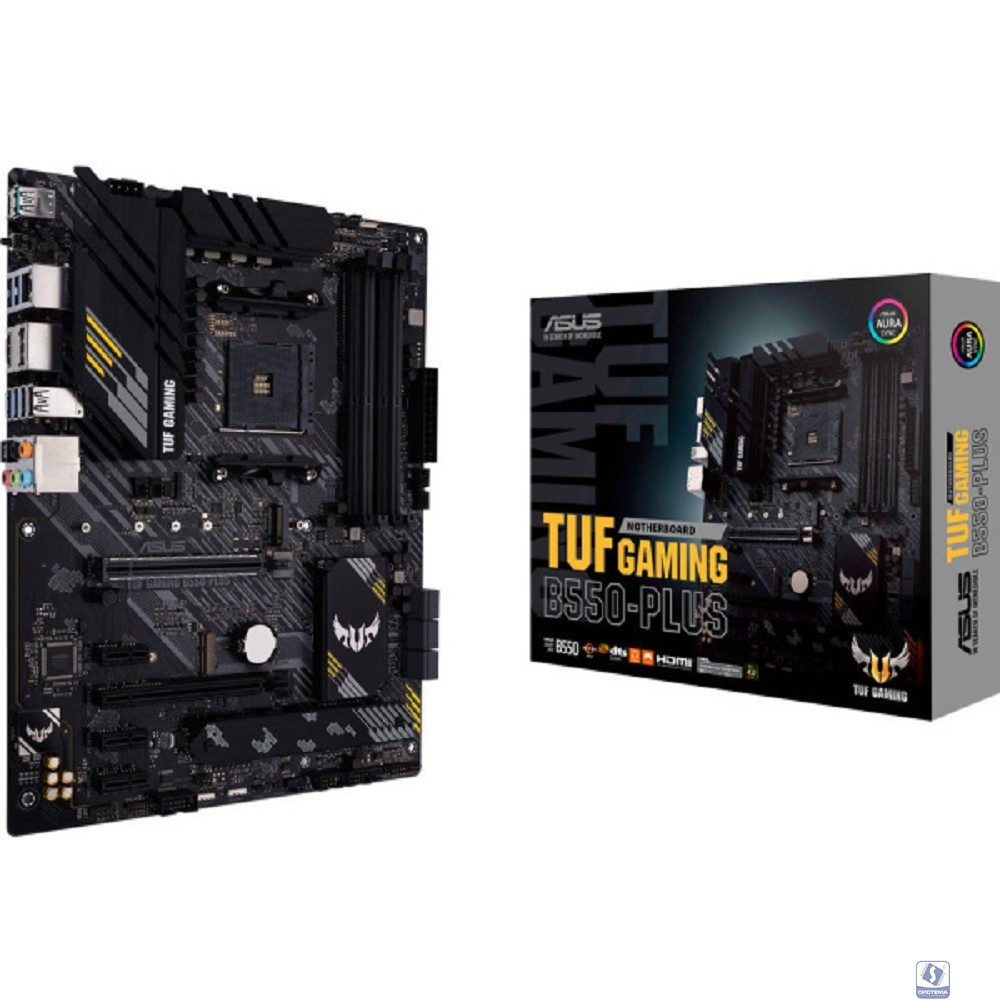 ASUS TUF GAMING B550-PLUS (Socket AM4, ATX, 4xDDR4(128GB),DP/HDMI, 1xPCIe 4.0x16/1xPCIe 3.0x16/3xPCIe 3.0, 1xLAN (2.5GbE), 6xSATA 6Gb/s, 2xM.2, 1xM.2 E key, 1xType-C, 5xUSB 3.2, 2xUSB 2.0)