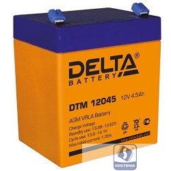 Delta DTM 12045  (4,5А\ч, 12В) свинцово- кислотный аккумулятор  