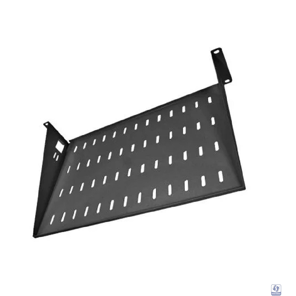 ЦМО Полка перфорированная консольная 2U, глубина 300 мм,цвет черный (МС-30-9005)