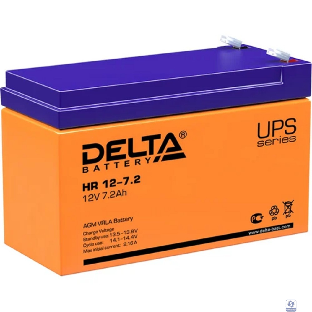 Delta HR 12-7.2 ( 7.2 А\ч, 12В) свинцово- кислотный  аккумулятор