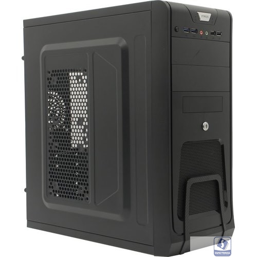 Exegate EX283216RUS Корпус Miditower ExeGate CP-603UB-400W-8 (ATX, БП CP400 с вент. 8см, 2*USB+2*USB3.0, аудио, блокировка, черный)