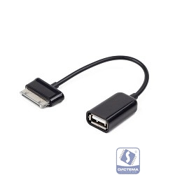 Gembird/Cablexpert A-OTG-AF30P-001 Кабель USB 2.0 OTG ,  USBAF/BM30pin, для планшетов Samsung, 0.15м, пакет