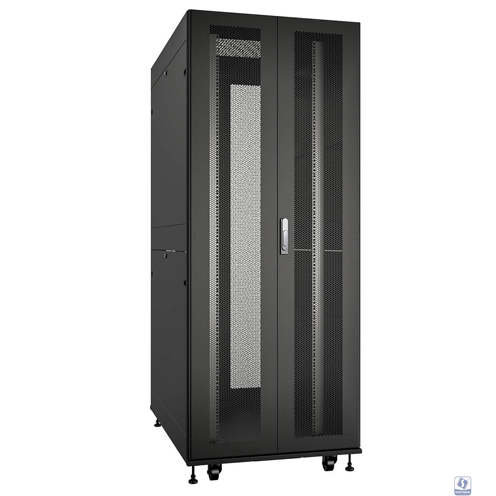 Cabeus ND-SC-47U80/120-BK Шкаф серверный телекоммуникационный 19" напольный для распределительного и серверного оборудования 47U 800x1200mm передняя и задняя двойные перфорированные двери, ручки с зам
