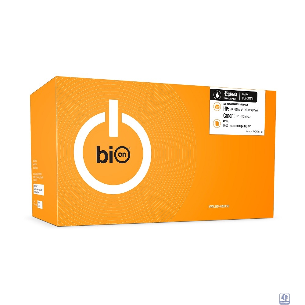 Bion BCR-CF210A Картридж для HP Laser Jet Pro 200/color M251nw/color M251n/color MFP M276n/color MFP M276nw (1600  стр.), Черный, с чипом