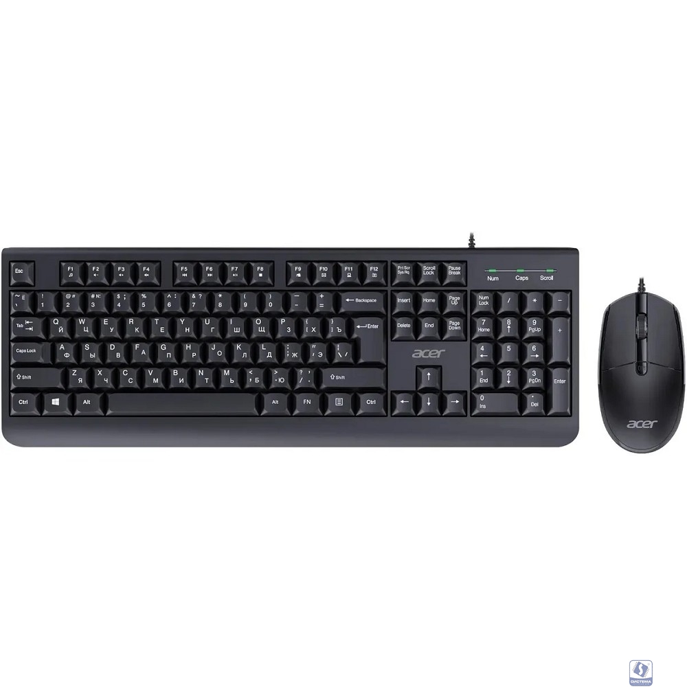 Acer OCC400 [ZL.ACCCC.015] Комплект (клавиатура + мышь) клав:черный мышь:черный USB