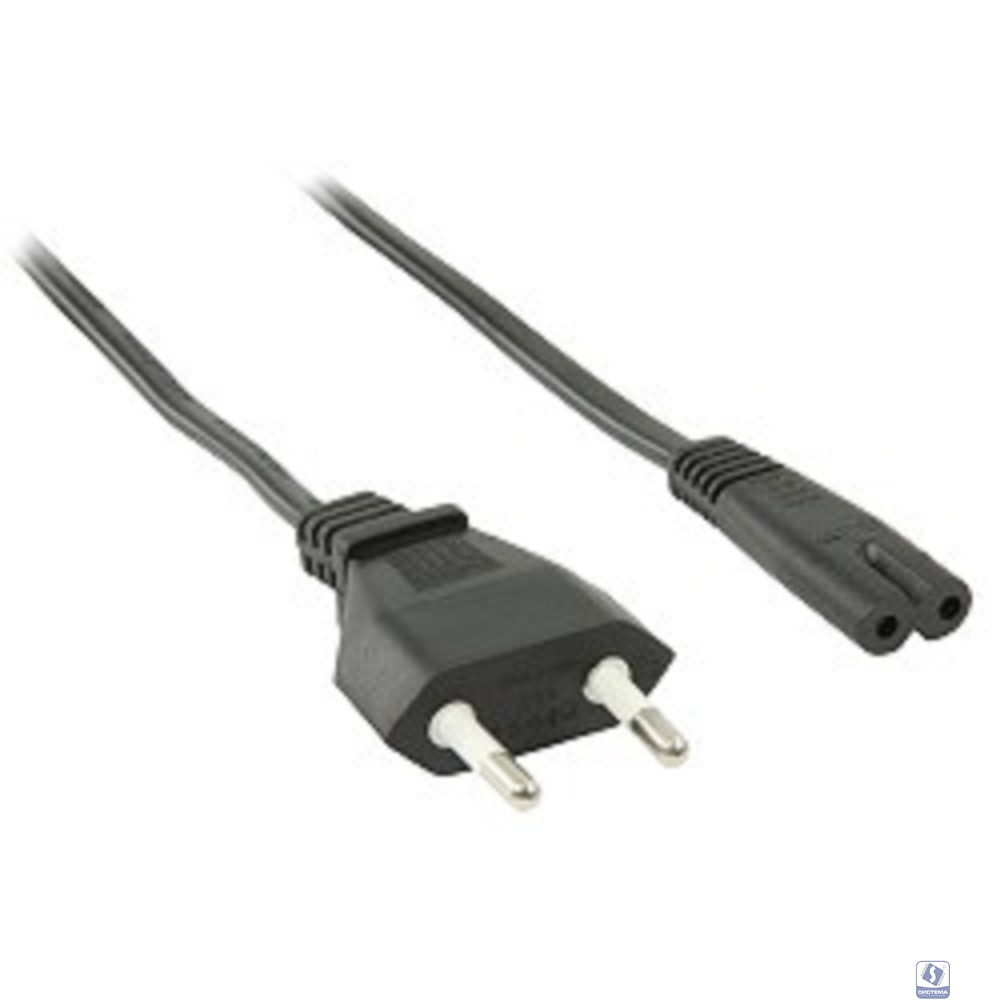 Telecom Кабель (TP228-IEC320-C7--CEE7/16-1.8-B/TRO21DA_IEC320-C12/SHM-1.8-BK) для аудио-видео техники IEC-320-C7--розетка 220V, 2-pin, 1.8м , черный [6926123461372]