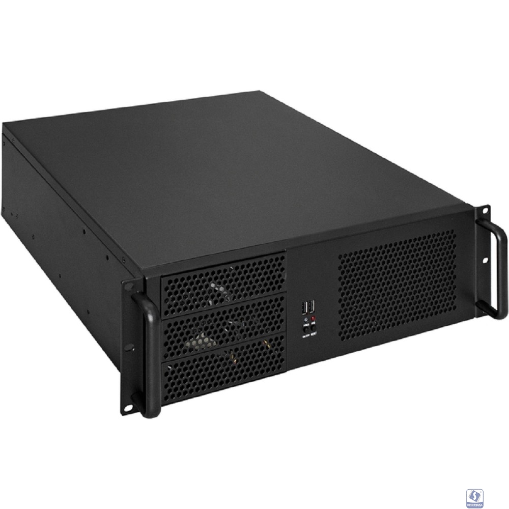 Exegate EX300000RUS Серверный корпус ExeGate Pro 3U390-08 <RM 19", высота 3U, глубина 390, БП 500PAS, USB>