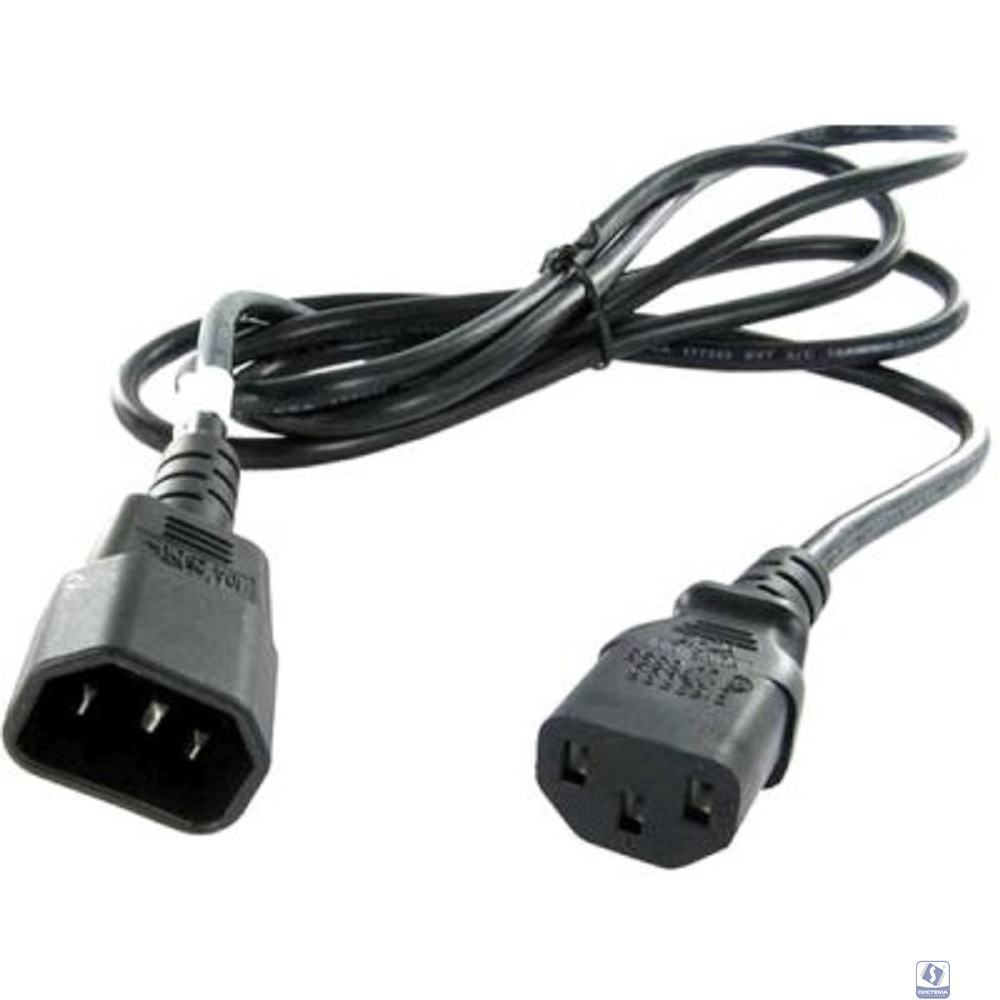 Telecom (TP020-IEC320-C13/C14-1.8-BK) монитор - компьютер (UPS -> устройство) 220V  1.8м [6926123461297]