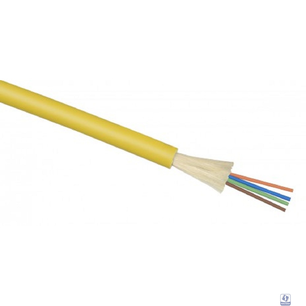 Cabeus TB-A-9-08T-E-K-LSZH-IN-25 Кабель волоконно-оптический 9/125 одномодовый, 8 волокон, плотное буферное покрытие (tight buffer), для внутренней прокладки (-25C ~ +50), LSZH, желтый