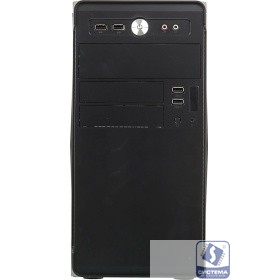 Корпус Accord ACC-B022 черный без БП mATX 1x80mm 1x92mm 2x120mm 4xUSB2.0 audio