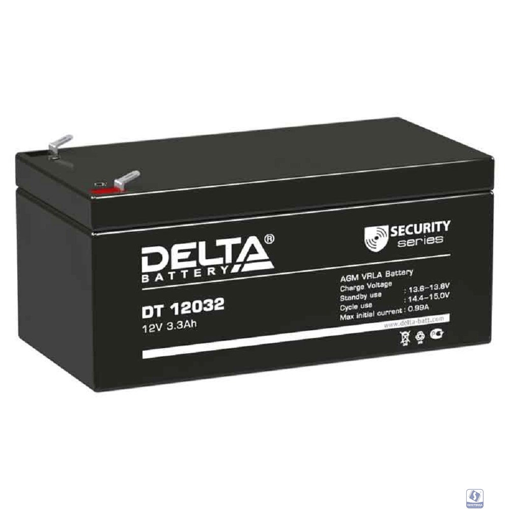 Delta DT 12032 (3.2 А\ч, 12В) свинцово- кислотный аккумулятор  
