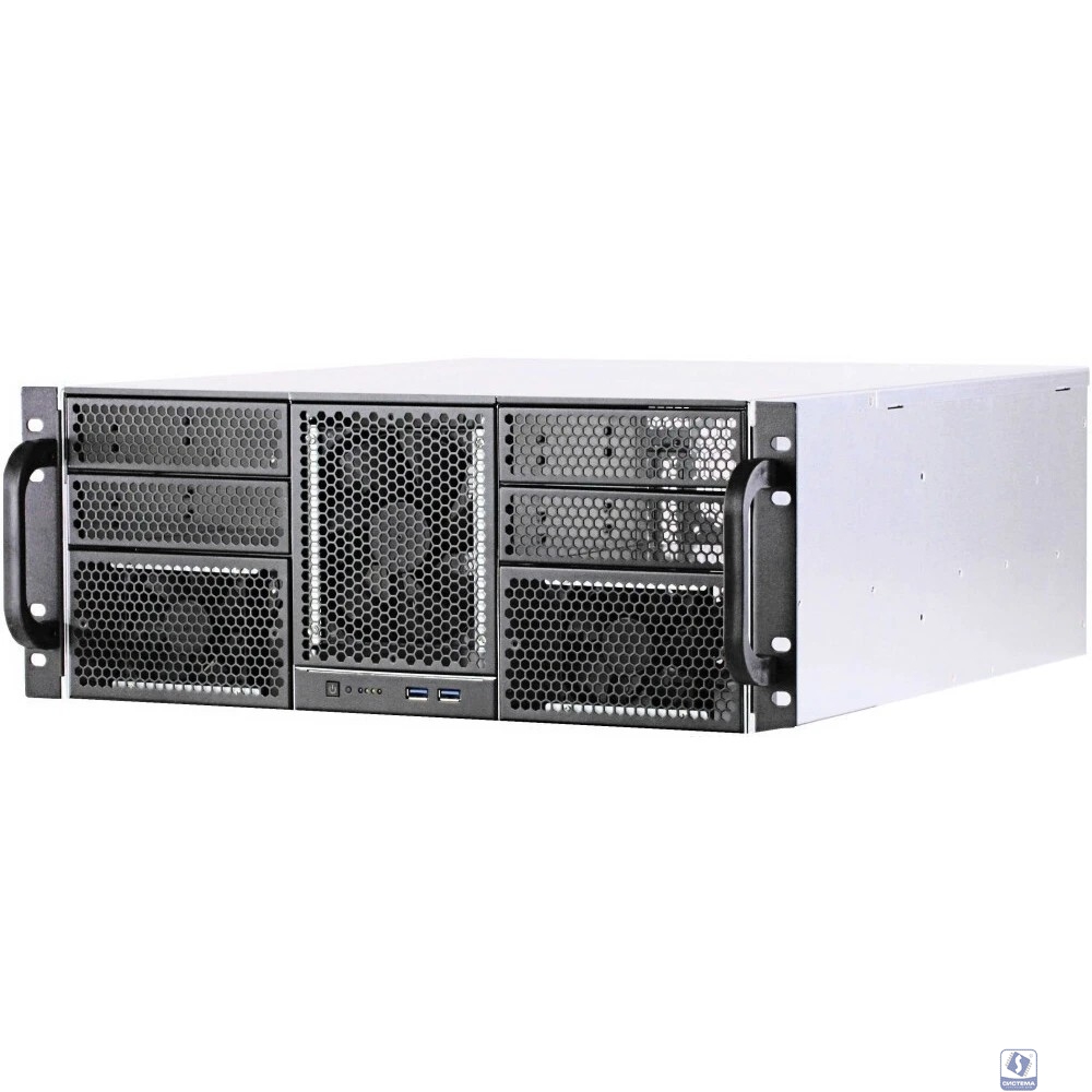 Procase RE411-D4H11-E-55 Корпус 4U server case,4x5.25+11HDD,черный,без блока питания,глубина 550мм,MB EATX 12"x13"