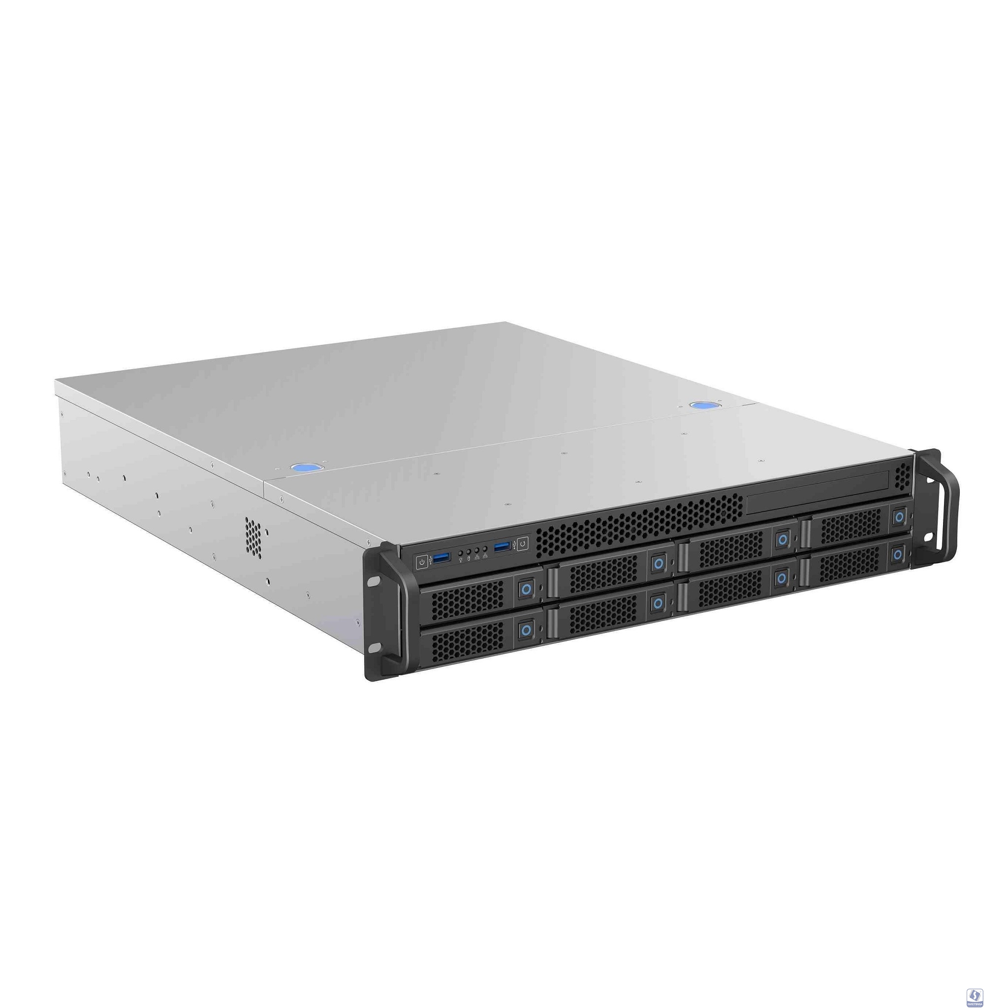 Procase BS208-SATA3-B-0 Корпус 2U Rack server case 8 SATA III / SAS 6Gbit hotswap HDD 2*MiniSAS(8087), черный, без блока питания, глубина 650мм, MB 12"x13"