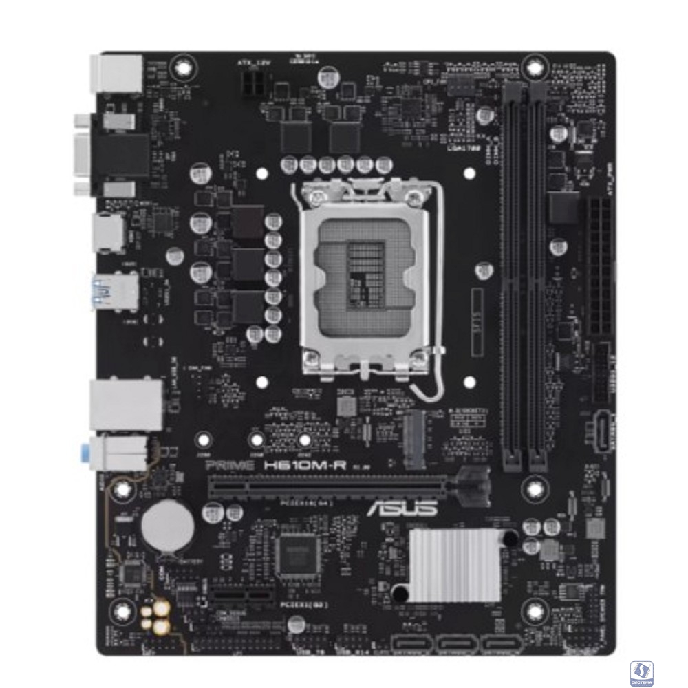 ASUS PRIME H610M-R-SI (Socket 1700, mATX, 2xDDR5(96GB), DP/VGA/HDMI, 1xPCIe 4.0x16/1xPCIe 3.0, 1xLAN, 4xSATA 6Gb/s, 1xM.2, 2xUSB 3.2, 2xUSB 2.0, 2xPS/2)
