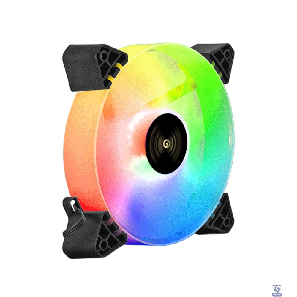 Exegate EX295972RUS Вентилятор 12В DC с подсветкой ExeGate EX12025H6PYH-PWM.ARGB (120x120x25 мм, Hydraulic bearing (гидродинамический), 6pin, 1200RPM, ARGB подсветка, 33dBA)