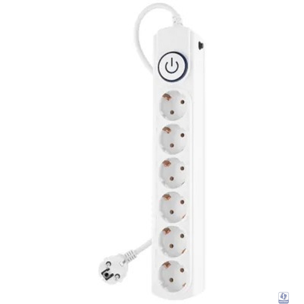 Ippon Сетевой фильтр BK-6-EU-1.8-10-W, 1.8м, белый
