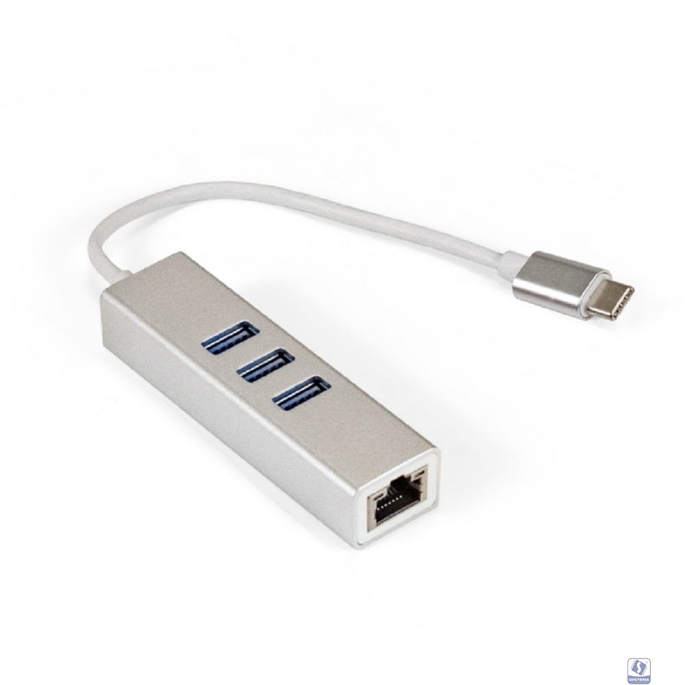 ExeGate EX294188RUS Кабель-адаптер ExeGate EXE-77C-45 (USB3.0 Type C --> 3xUSB3.0 + 1xRJ45 UTP 1000Mbps RLT8153)