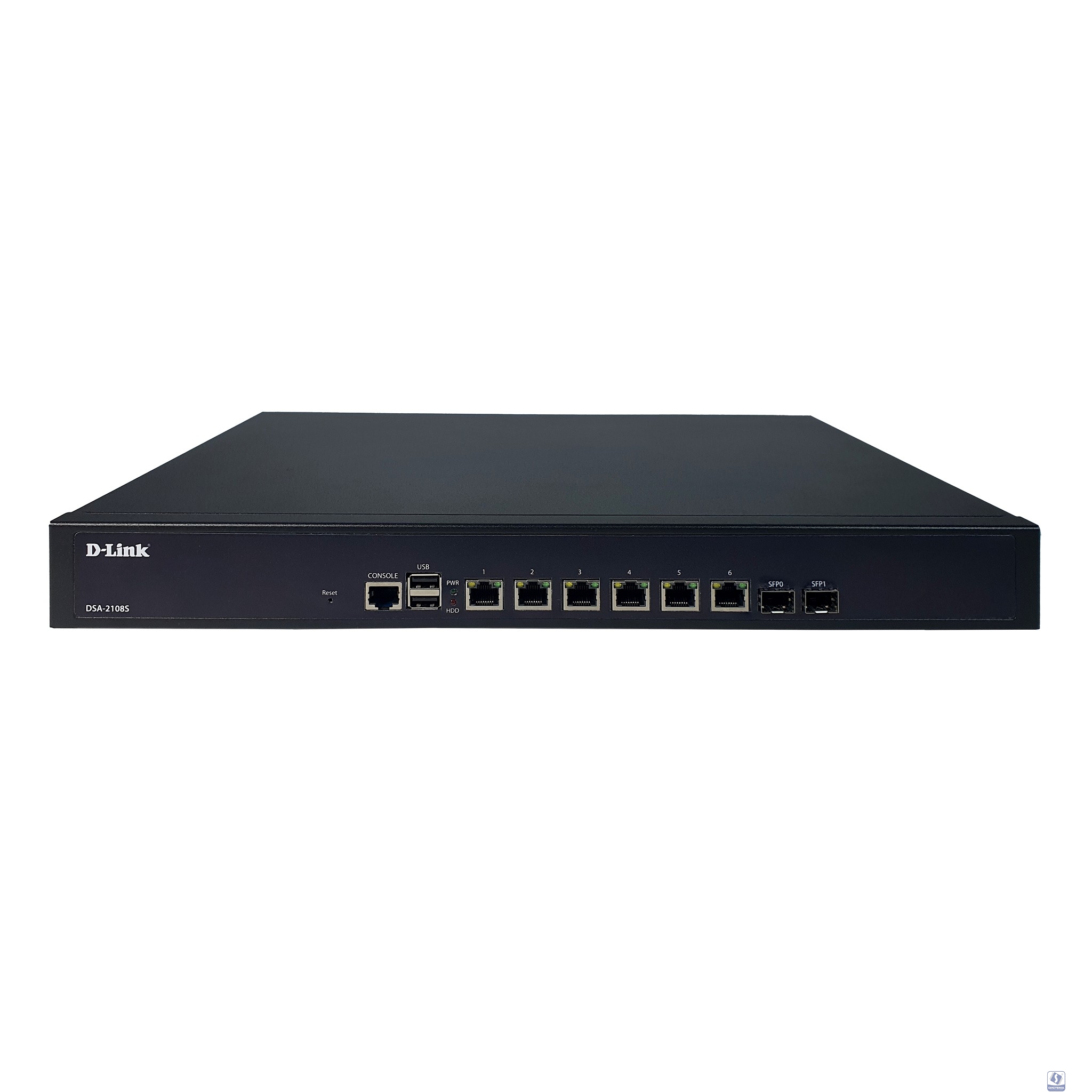 D-Link DSA-2108S/A2A Сервисный маршрутизатор с 8 настраиваемыми портами (6x10/100/1000Base-T, 2x1000Base-X SFP) и 2 USB-портами