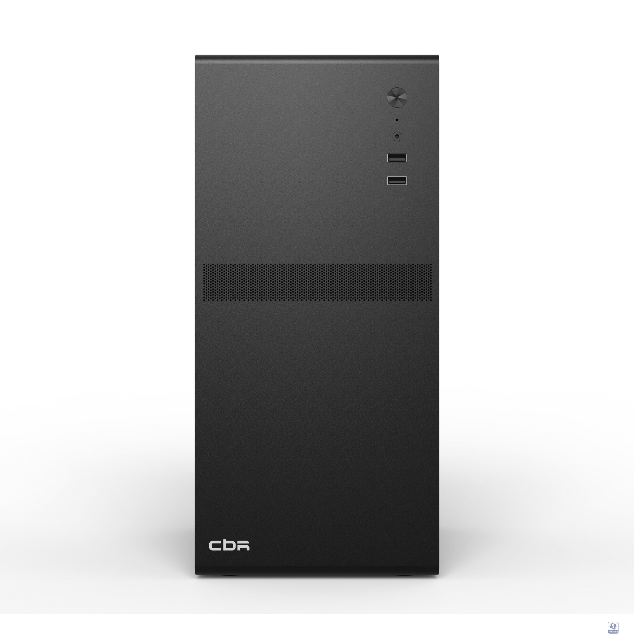CBR Корпус mATX Minitower V201, c БП PSU-ATX550-12MD (550W/120mm), 2*USB 2.0, HD Audio+Mic, Black [PCC-MATX-V201-550W]