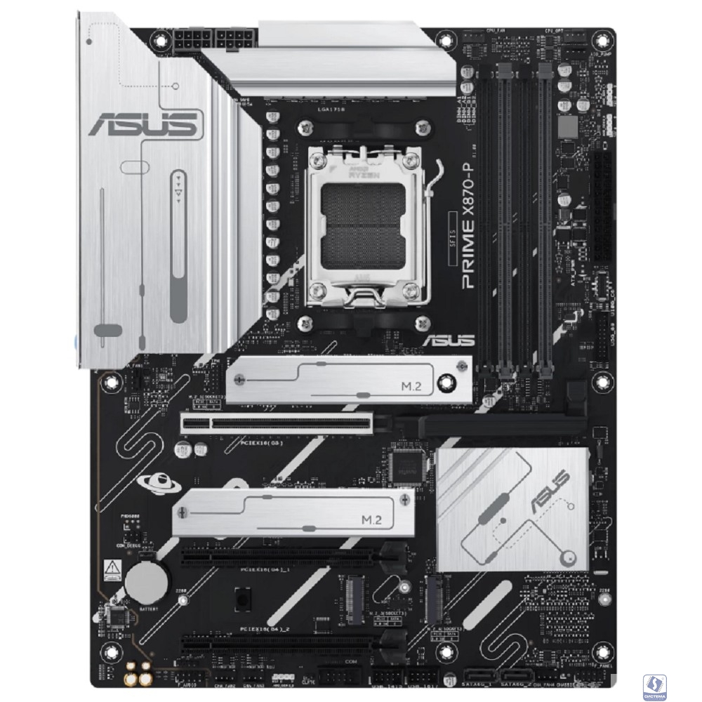 ASUS PRIME X870-P (Socket AM5, ATX, 4xDDR5(192GB), HDMI, 1xPCIe 5.0x16/2xPCIe 4.0x16/1xLAN (2.5GbE), 2xSATA 6Gb/s, 4xM.2, 2xUSB4 Type-C, 4xUSB 3.2, 4xUSB 2.0)