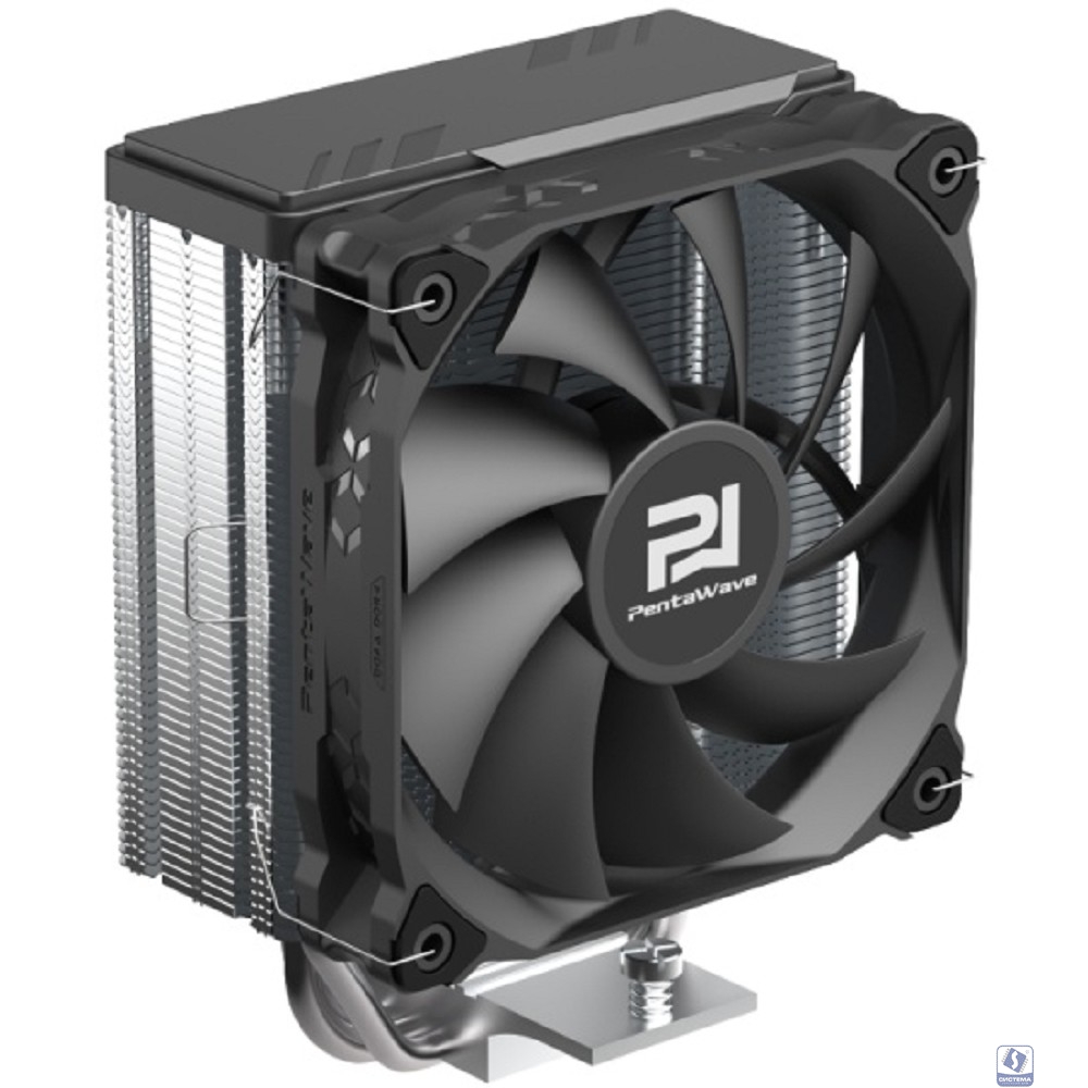 Кулер PentaWave PC-Z03E SRB  LGA115X/1200/1700/AM4/AM5 ( TDP 205W, 1*120mm PWM Fan, 3 тепловые трубки 6мм, 600-1750RPM, 12-29,5dBa)
