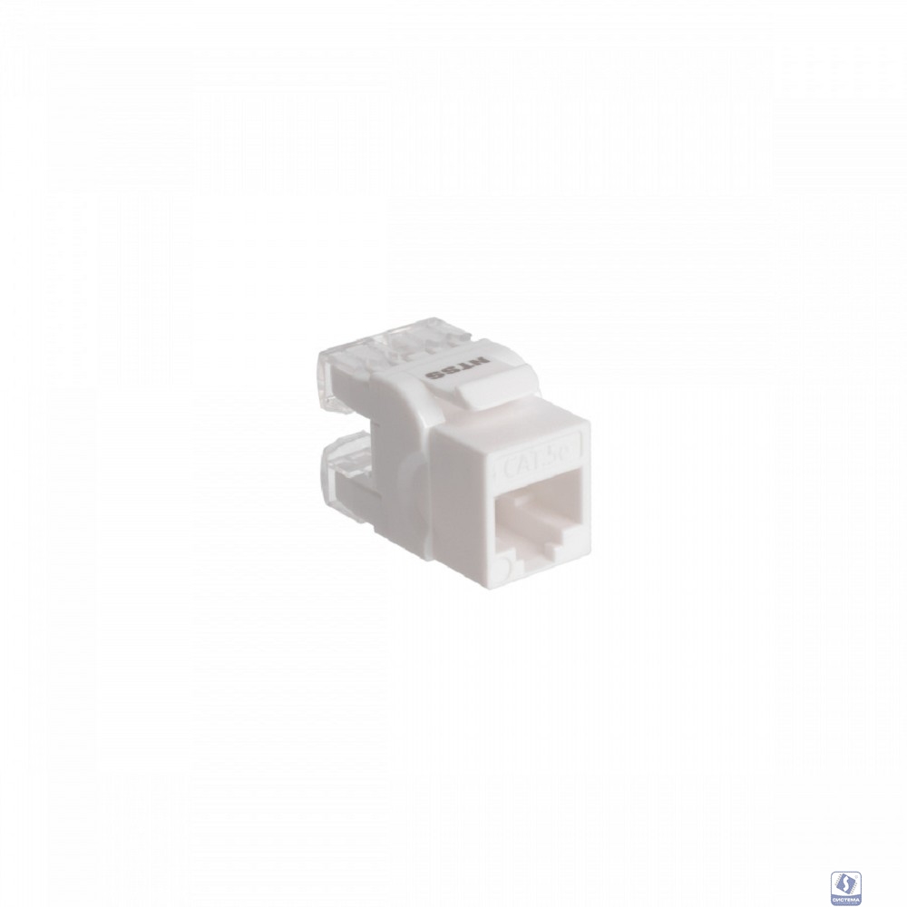 NTSS Модуль Keystone NTSS UTP RJ45 cat.5e, 180 градусов, белый NTSS-KJ-UTP-RJ45-5e-180-WT
