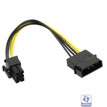 ORIENT C511, Переходник питания для PCI-Ex видеокарт Molex 4pin (M) -> 6pin