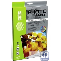 Cactus CS-MA4140100 Фотобумага матовая, А4, 140 г/м2, 100 листов