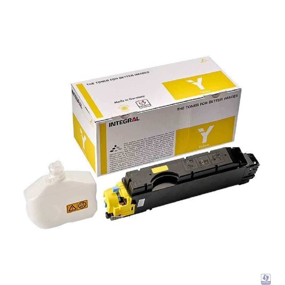 Тонер-картридж Integral TK-5270Y с чипом для KyoceraEcosys M6230cidn, M6630cidn, P6230cdn желтый используется как TK 5270Y (Европейская версия) (+ бункер для тонера, с чипом). Ресурс 6,000 страниц. В 