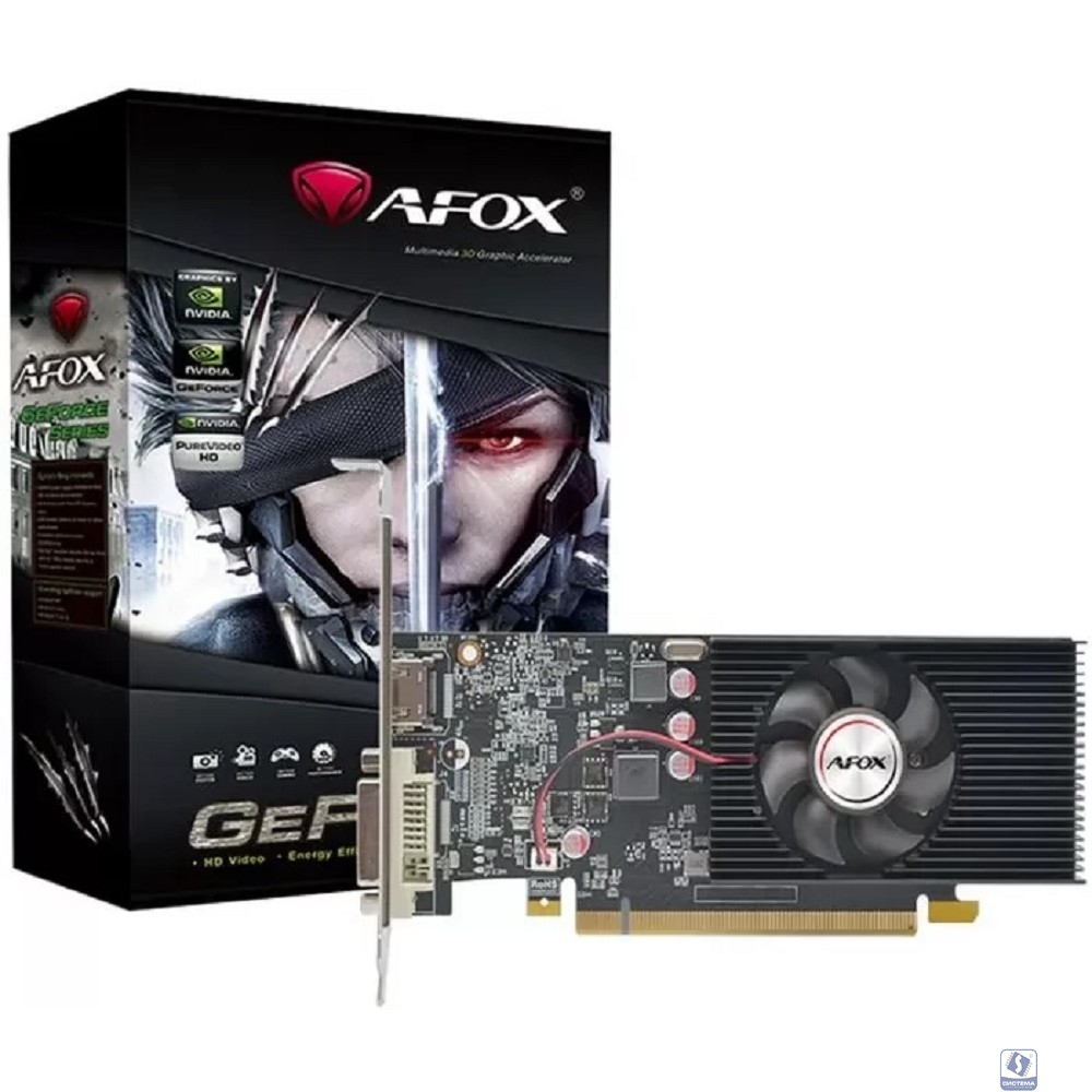 Видеокарта AFOX GT1030 4Gb 64bit DDR4 DVI/HDMI 1FAN  (AF1030-4096D4L5) RTL 