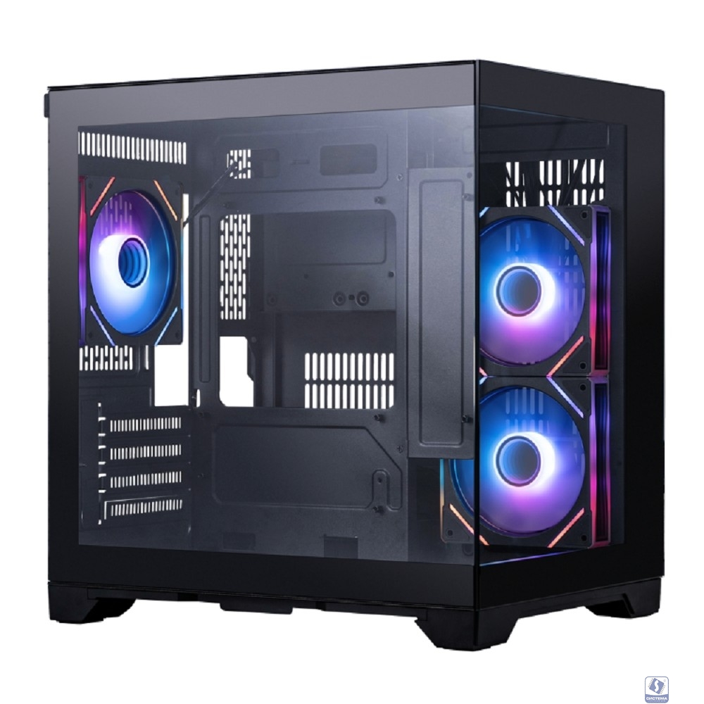 1STPLAYER MEGAVIEW MV5-TP ARGB Black / mATX / 3x120mm ARGB fans / MV5-TP-BK-2FC7R-1FC7