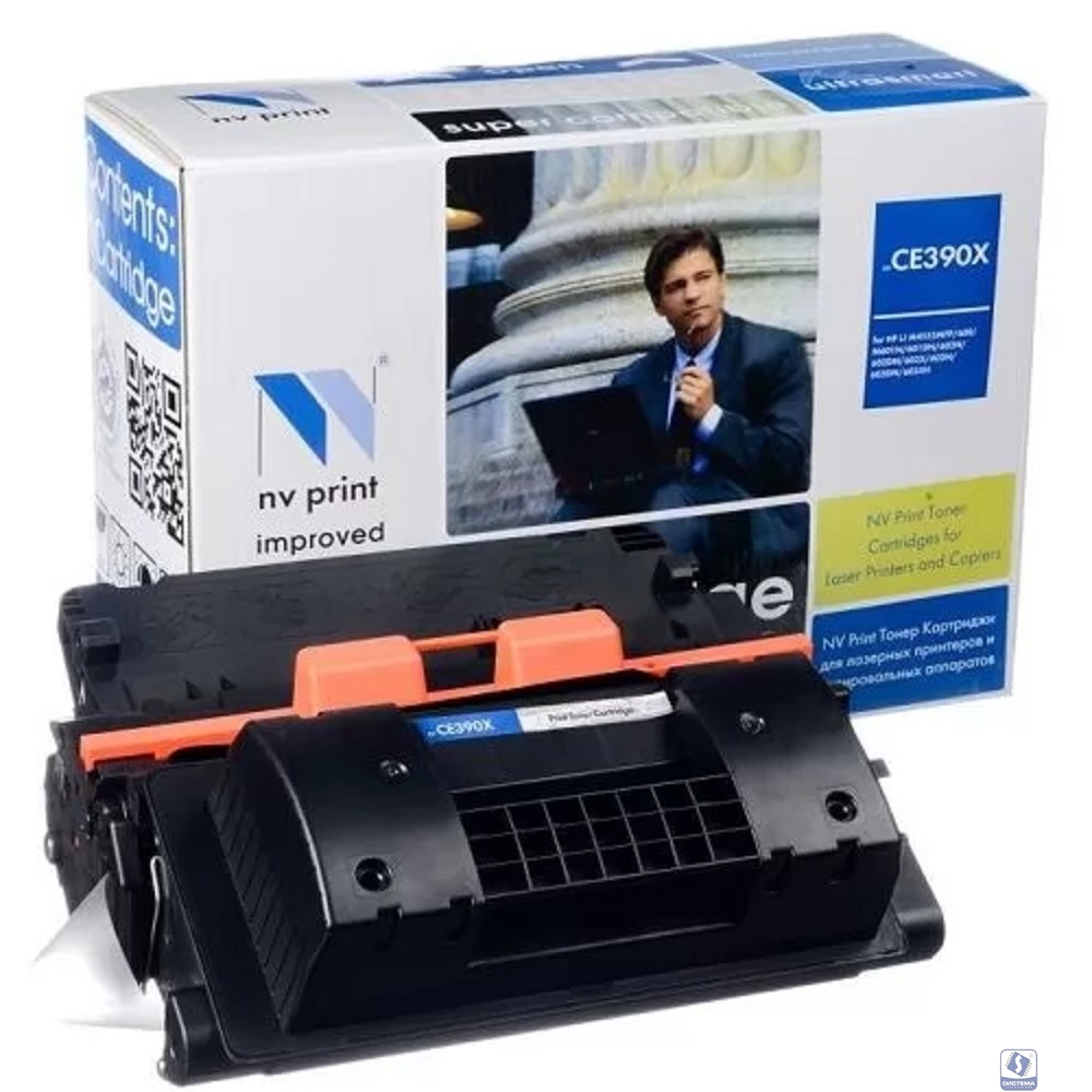 NVPrint CE390X  Картридж для  LaserJet M4555MFP, черный , 24 000 стр