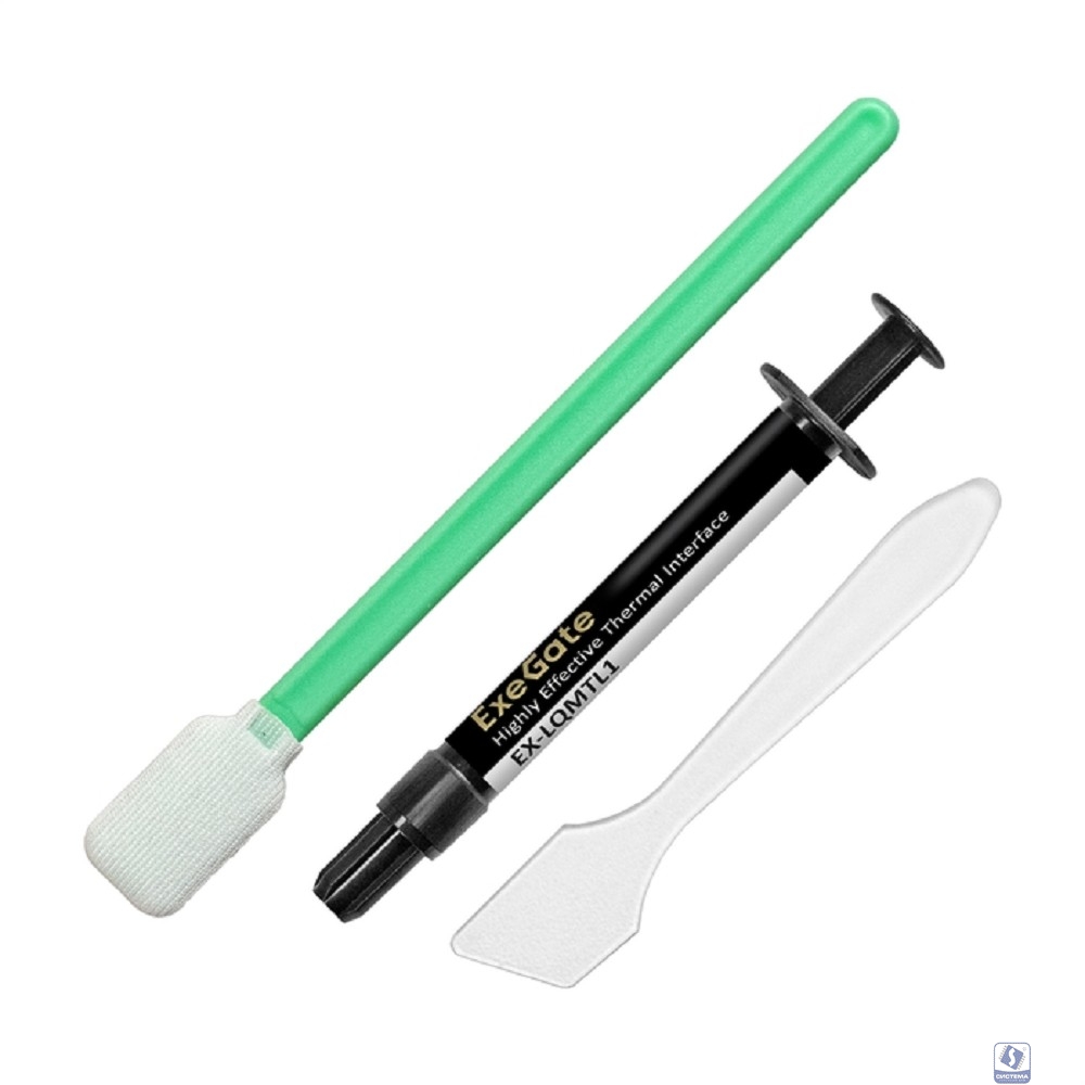 Exegate EX296094RUS Жидкий металл ExeGate EX-LQMTL1 (79 Вт/(м•К), 1г, шприц с лопаткой)