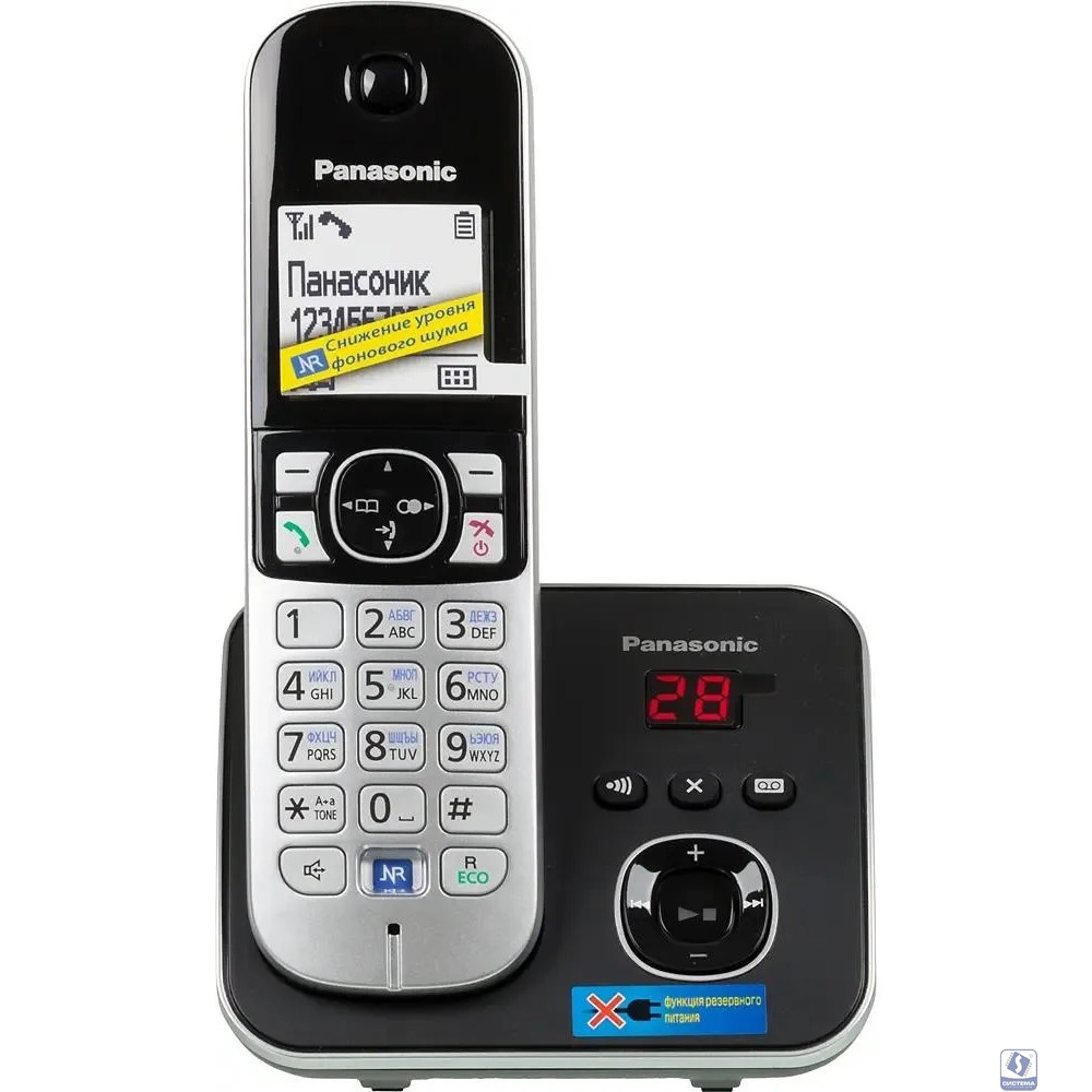 Panasonic KX-TG6821RUB  (черный) 