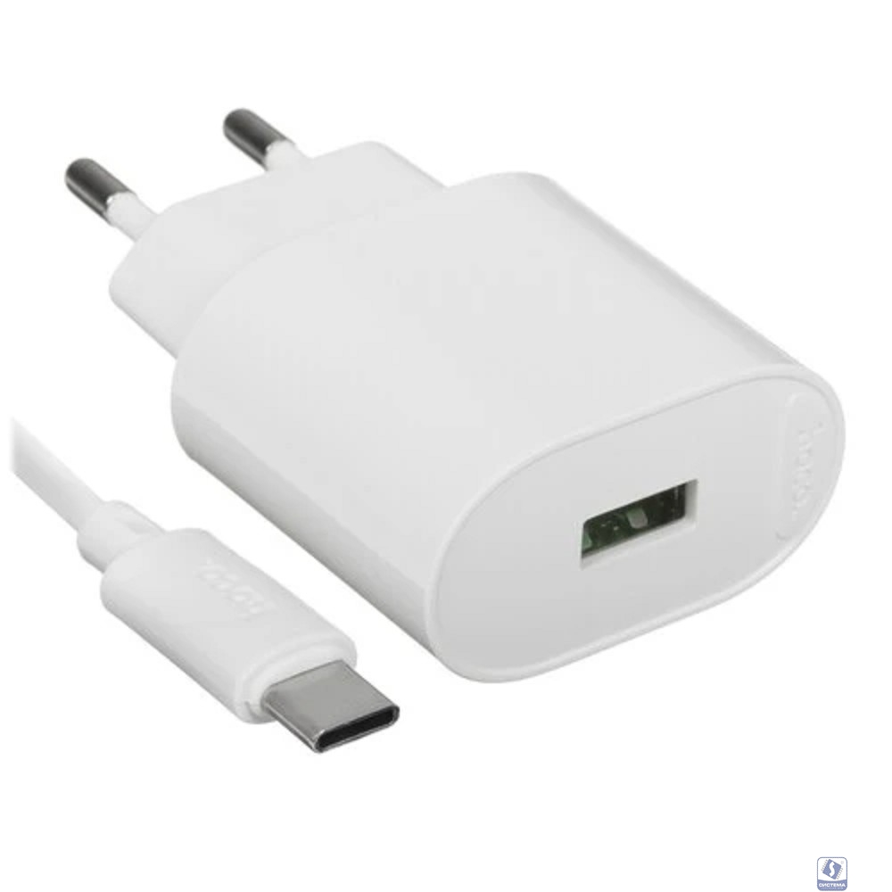 HOCO C109A/ Сетевое ЗУ + Кабель Type-C 1m/ QC 3.0/ 1 USB/ Выход: 18W/ White