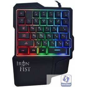 Игровой блок Oklick 701G IRON FIST черный USB for gamer LED 