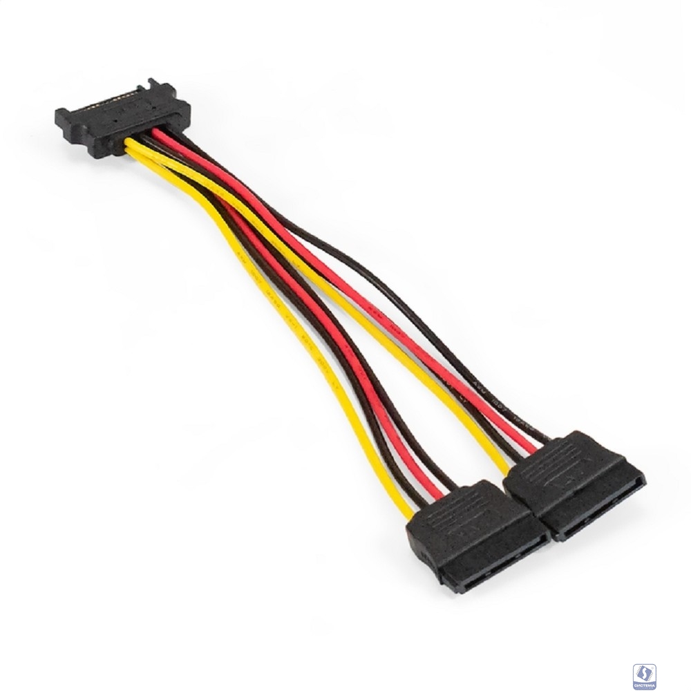 Exegate EX294794RUS Кабель питания SATA ExeGate EX-CC-SATAM2F-0.15 (15pin M/2x15pinF, 0,15м)