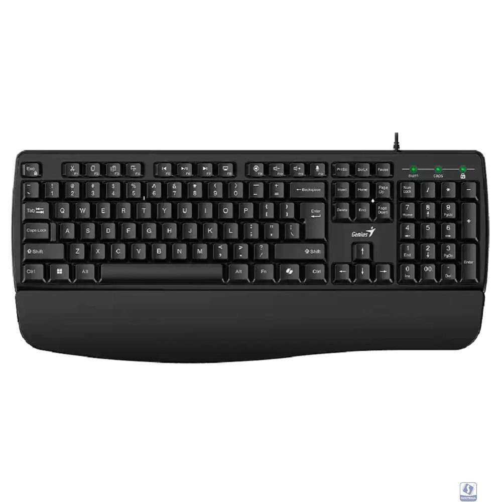 Клавиатура проводная Genius KB-123 black (USB/кабель 1.5м) (31300021402)