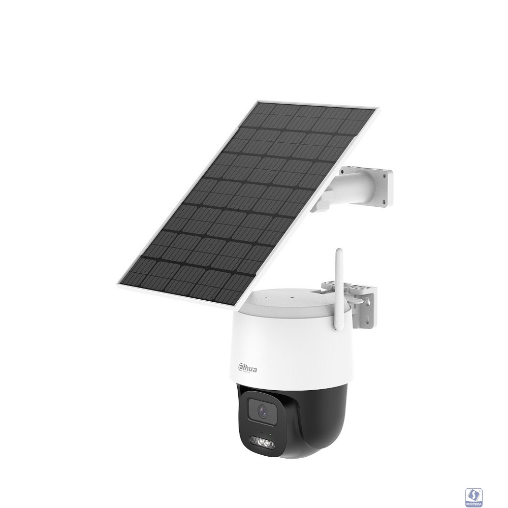DAHUA DH-BP3E (DH-IPC-BP3EP-0360B) Уличная купольная PT IP-видеокамера с Wi-Fi и солнечной батареей 3Мп;1/3" CMOS; 3.6мм; ИК 30м,LED 20м; IP66;микрофон+динамик;литиевая батарея 36 Вт·ч;слот microSD;