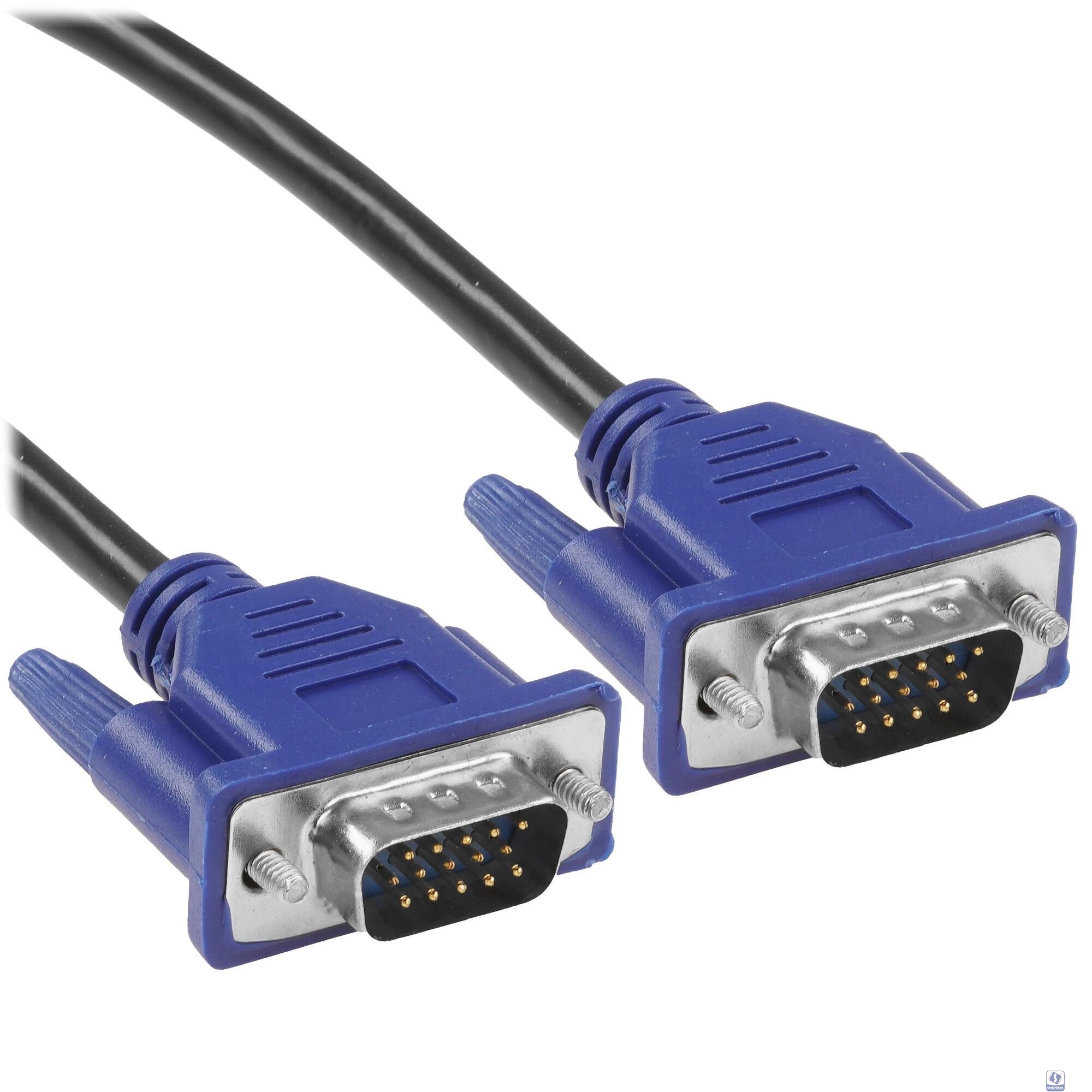 Кабель VGA Pro Cablexpert CC-PVGA-1.8M, 15M/15M, 1.8м, экран, феррит.кольца, пакет