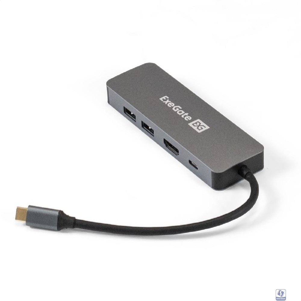 Exegate EX293982RUS Док-станция ExeGate DUB-21C/PD/HL (кабель-адаптер USB Type-C --> 2xUSB3.0 + PD 100W + HDMI 4K@60Hz + Lan RJ45 10/100/1000Mb, Plug&Play, серая) Exegate EX293982RUS Док-станция ExeGate DUB-21C/PD/HL (кабель-адаптер USB Type-C --> 2xUSB3.0 + PD 100W + HDMI 4K@60Hz + Lan RJ45 10/100/1000Mb, Plug&Play, серая)