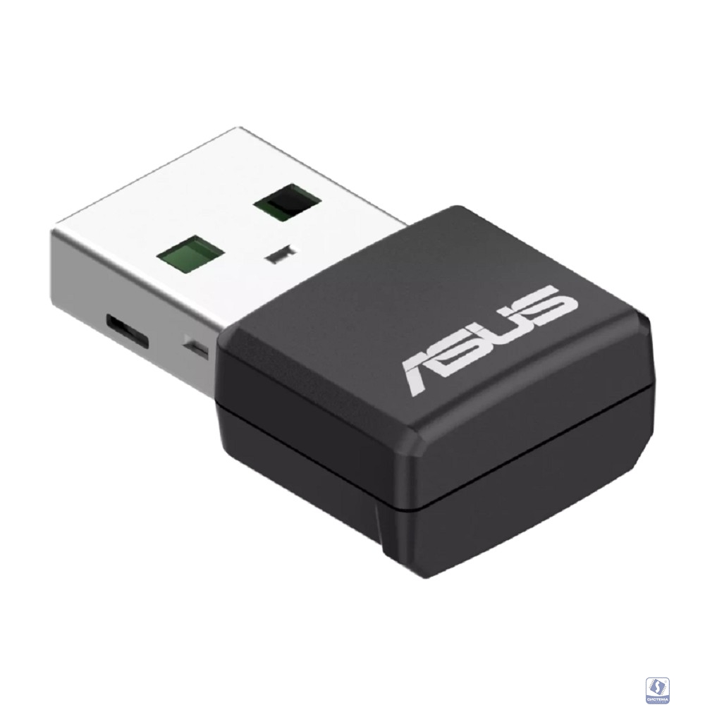 ASUS USB-AX55 NANO Беспроводной двухдиапазонный USB 2.0 адаптер AX1800, внутренняя антенна, Wi-Fi 6 (ax)