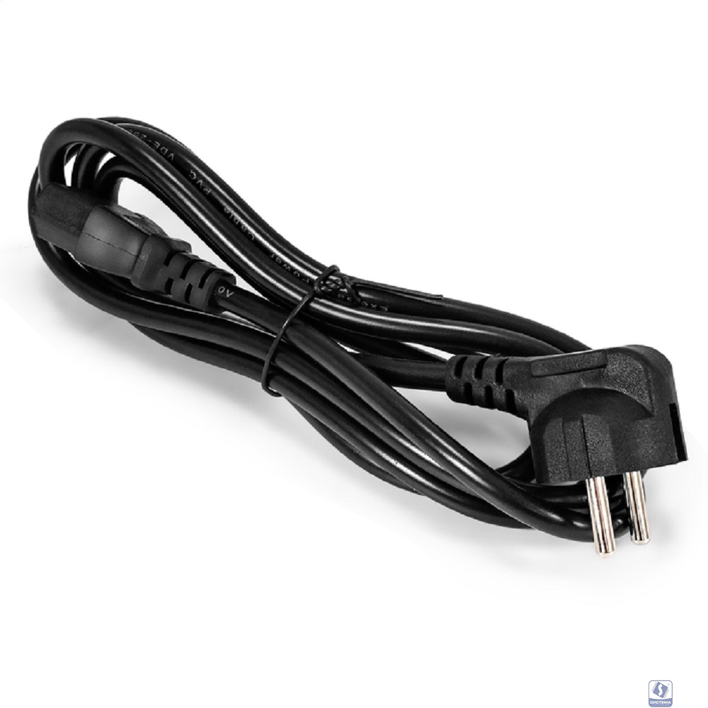 Exegate EP280658RUS Кабель питания ExeGate Power PC-1,8P (Евровилка угловая Schuko->С13) VDE-250V-3*0.5mm2, медь, 6A, черный, 1.8м.