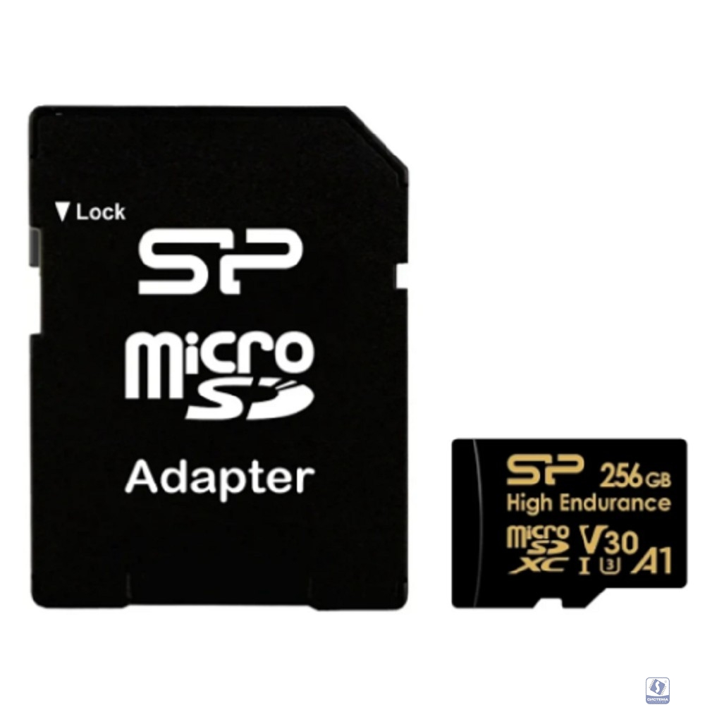 Флеш карта microSDXC 256GB Silicon Power SP256GBSTXDV3V1HSP High Endurance V30 A1 + adapter