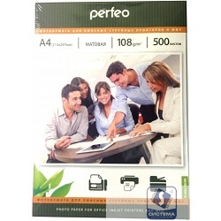 Perfeo PF-MTA4-108/500  Бумага Perfeo матовая , А4 108 г/м2, 500 л