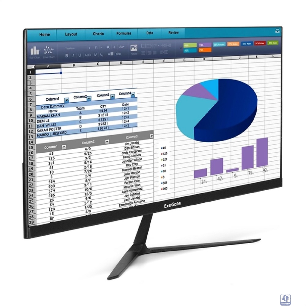 LCD ExeGate 24.5" EH1500 SmartView черный  [EX297309RUS]
