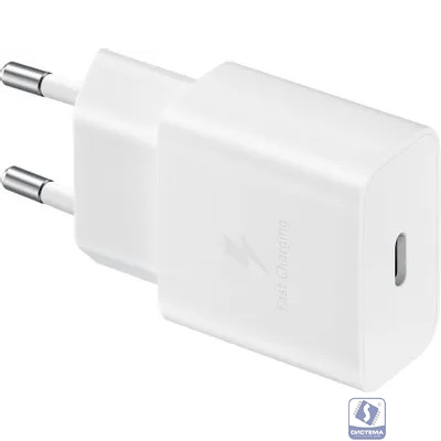 Сетевое зарядное устройство Samsung Adapter 15W Type C White (EP-T1510NWEGEU)