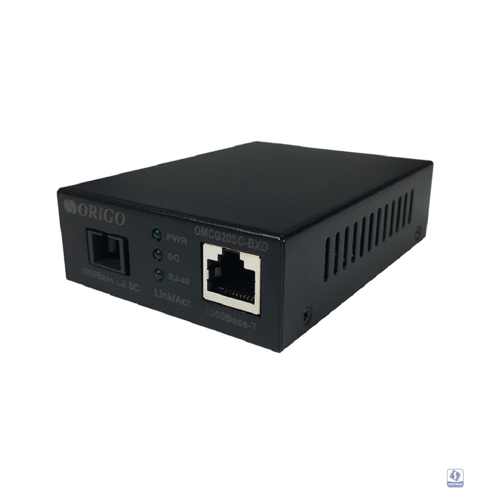 ORIGO OMCG20SC-BXD/A1A WDM медиаконвертер 1000Base-T/ 1000Base-LX (SC), Tx: 1550 нм, Rx: 1310 нм, одномод,до 20 км