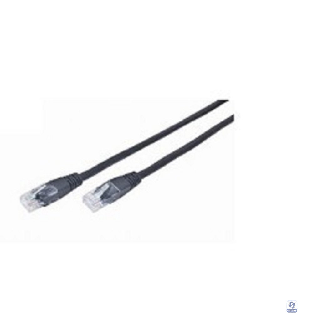 Патч-корд Bion [BPC-U5E101-3M-BK] U/UTP, Cat.5e, AWG 26 (7/0,16мм), CCA, многожильный, PVC, 3м, черный
